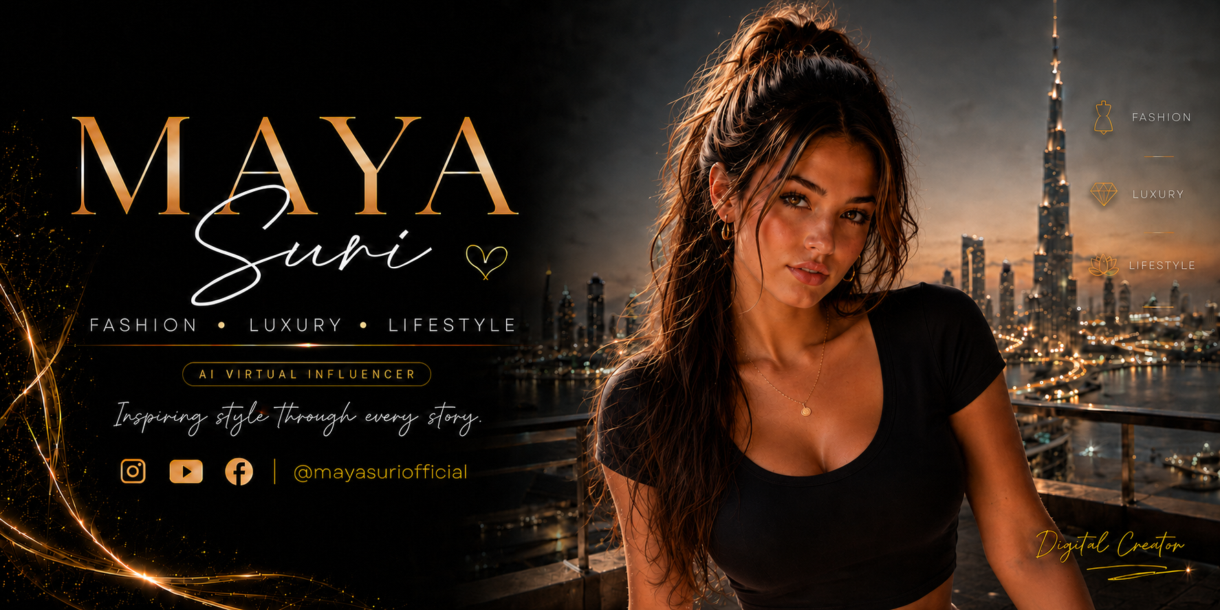 Maya Suri digital fashion model — fashion, luxury and lifestyle